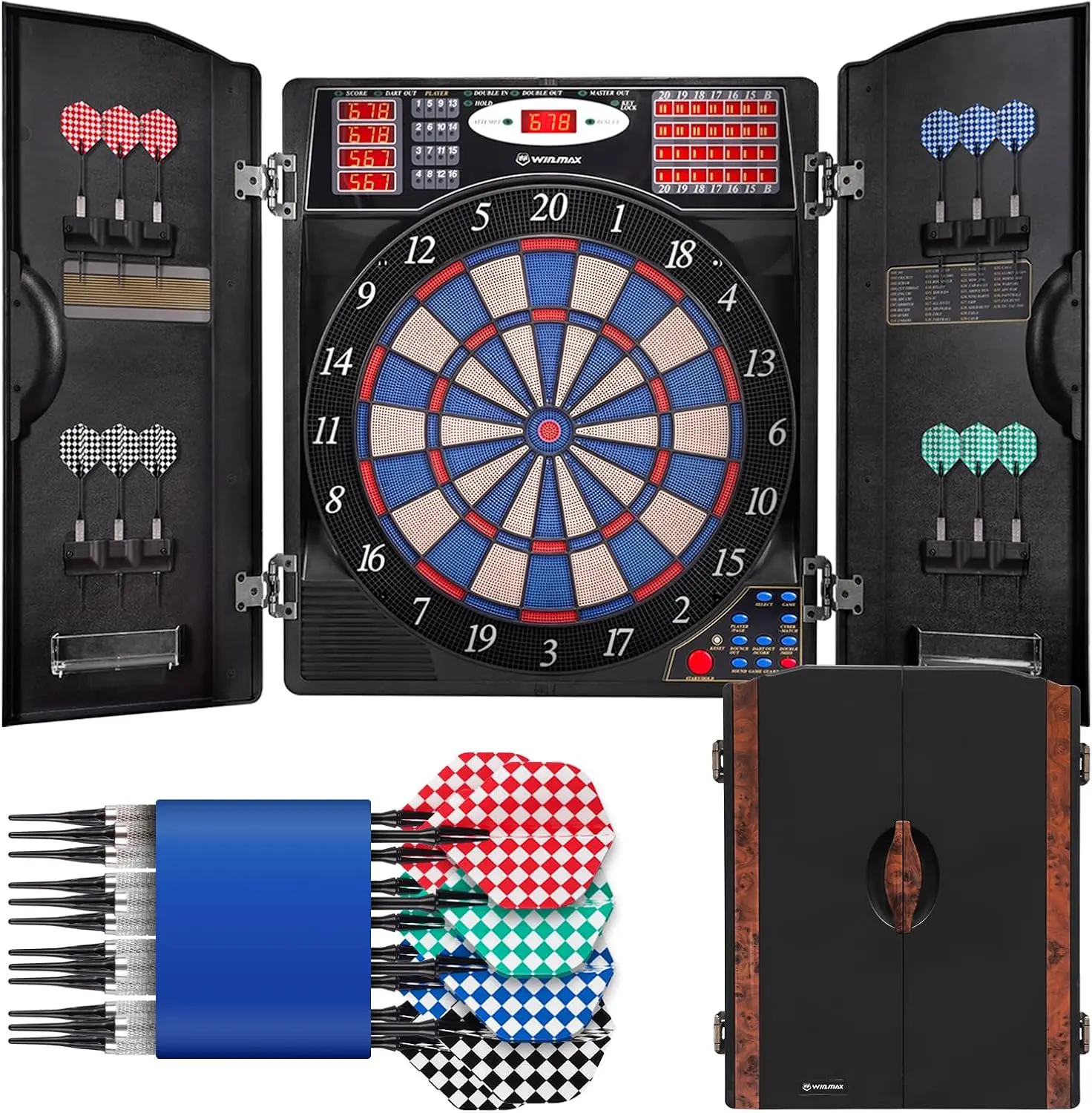 Electronic Dart Board Cabinet  - Electronic Dartboard Cabinet review and price