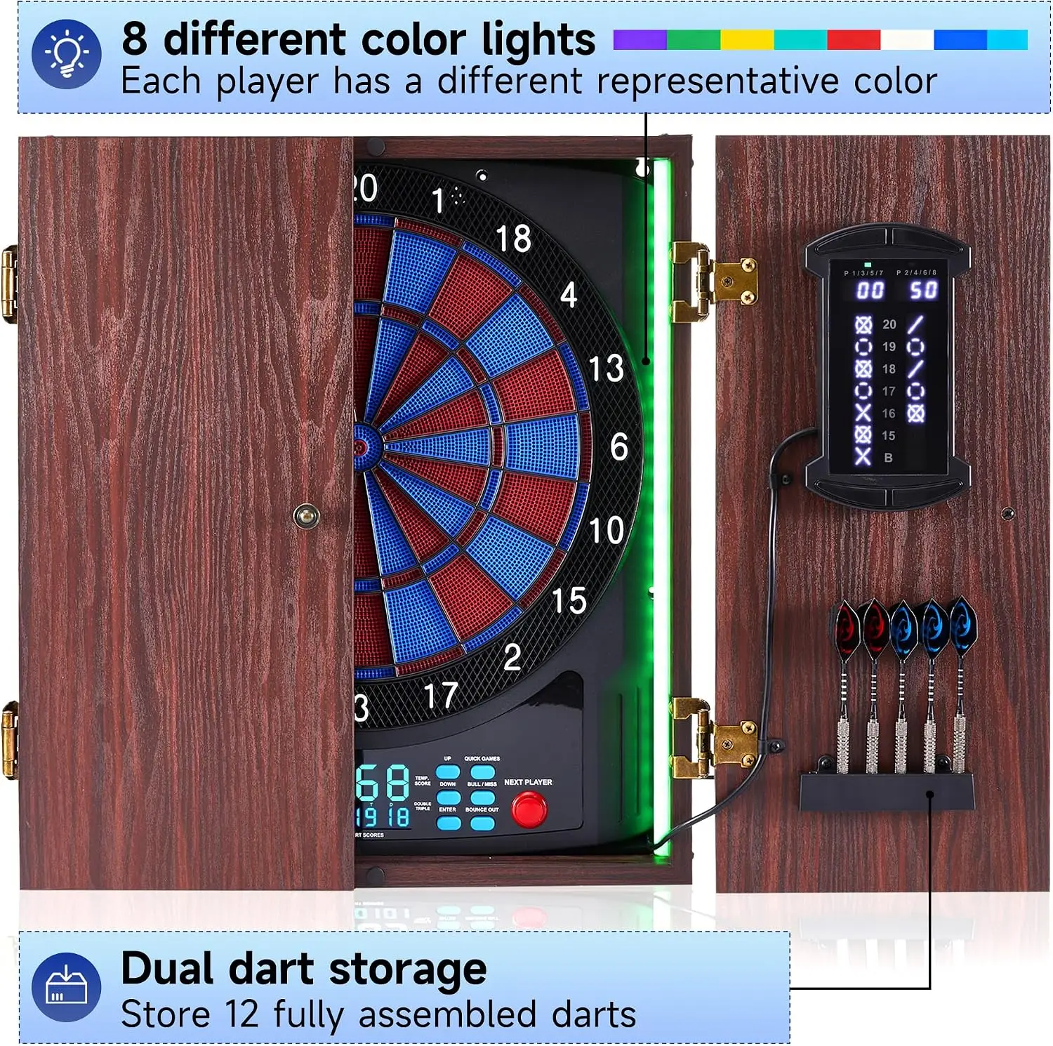 Electronic Dartboard Cabinet S - Electronic Dartboard Cabinet review and price