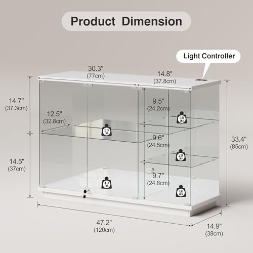 RGB Glass Display Cabinet with - Glass Cabinet Display review and price