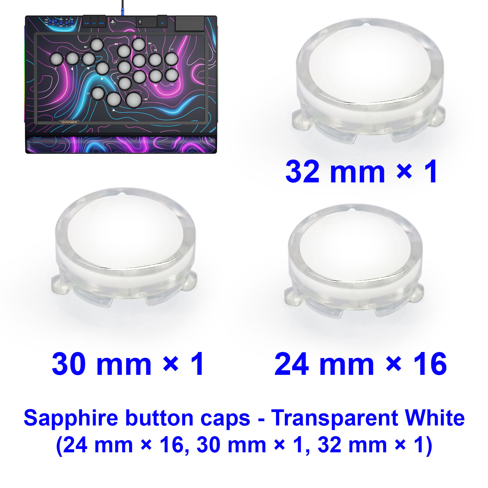 QANBA SAPPHIRE S1 Button Cap A - Joystick Arcade Parts review and price
