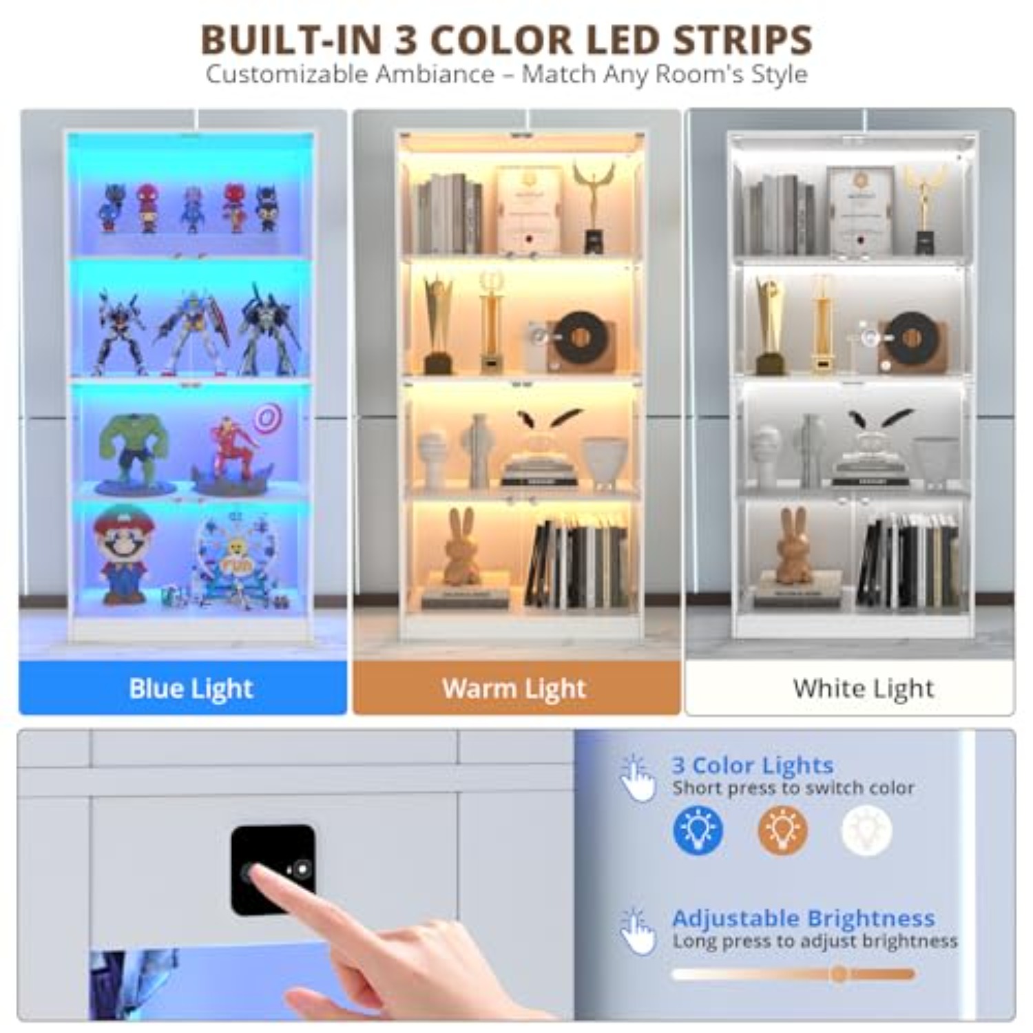 65'' Display Cabinet with Glas - Glass Cabinet Display review and price