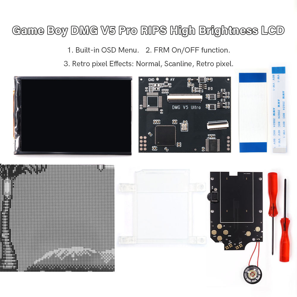 HISPEEDIDO For GB Dmg V5 Pro 3 - Lcd Screen Arcade review and price